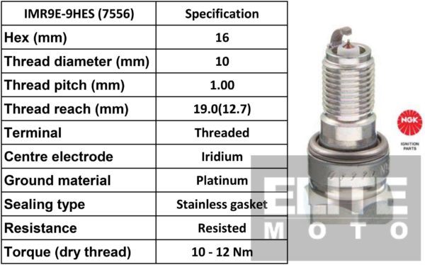 NGK IMR9E-9HES Iridium Spark Plug (7556)