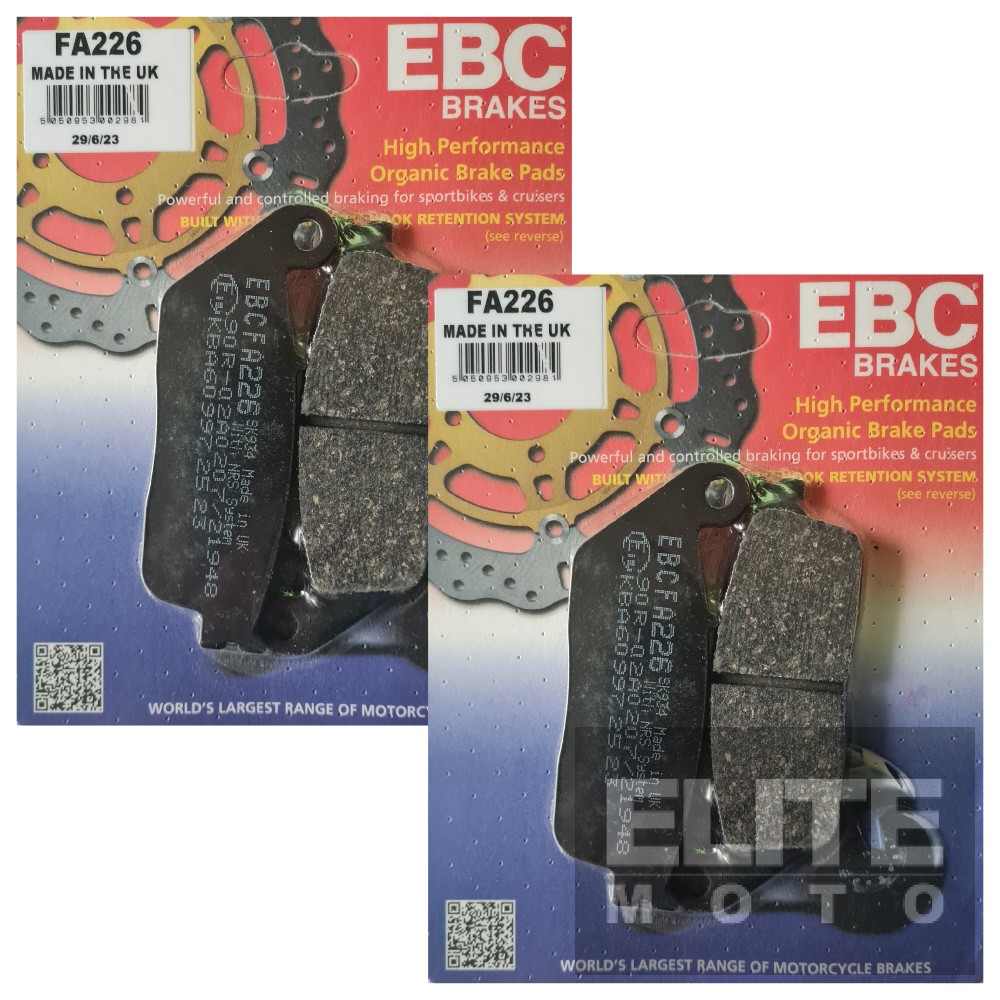 thumbnail image 2 of EBC Organic Brake Pads FA343 / FA375 – Front + Rear Set – Honda CBR 125 2 of 6