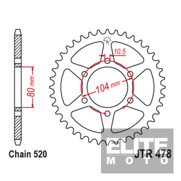 JT Rear Sprocket JTR478