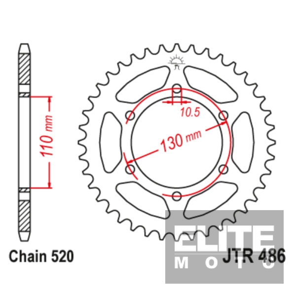 JT Rear Sprocket JTR486