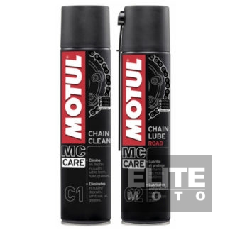 Motul Chain Clean & Lube Twin Pack