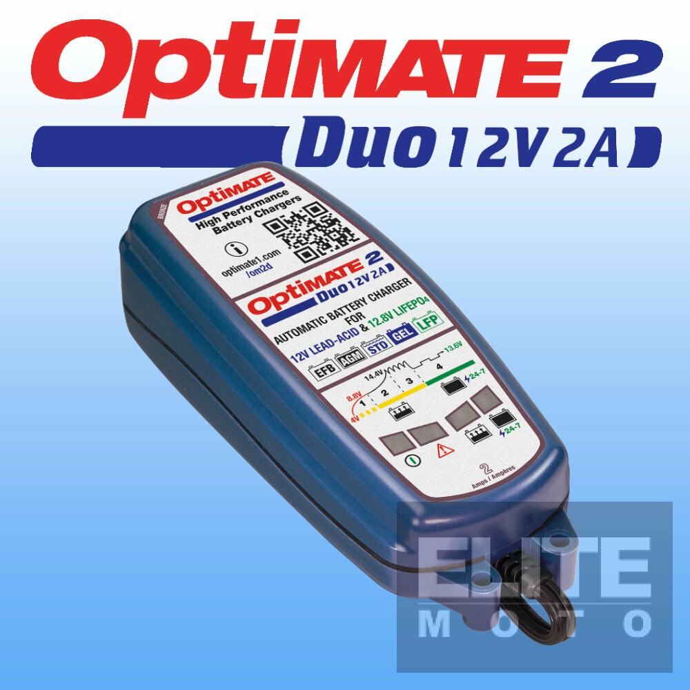 Chargeur de batterie moto Tecmate Optimate LITHIUM 4S - 6 ampères